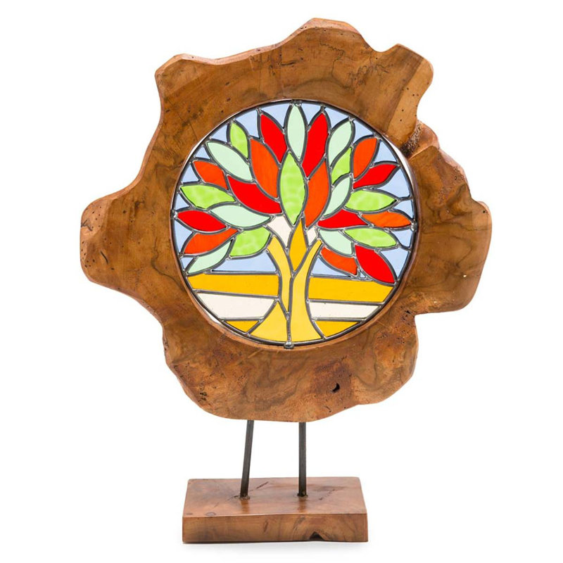 Wind & Weather Stained Glass Tree of Life Window Panel Wayfair